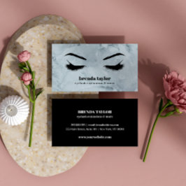 Tarjeta De Visita Lujoso Blue Marble Eyelash Brow bar profesional