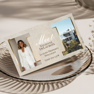 Tarjeta De Visita Lujoso Collage Fotográfico Moderno Profesional Ele