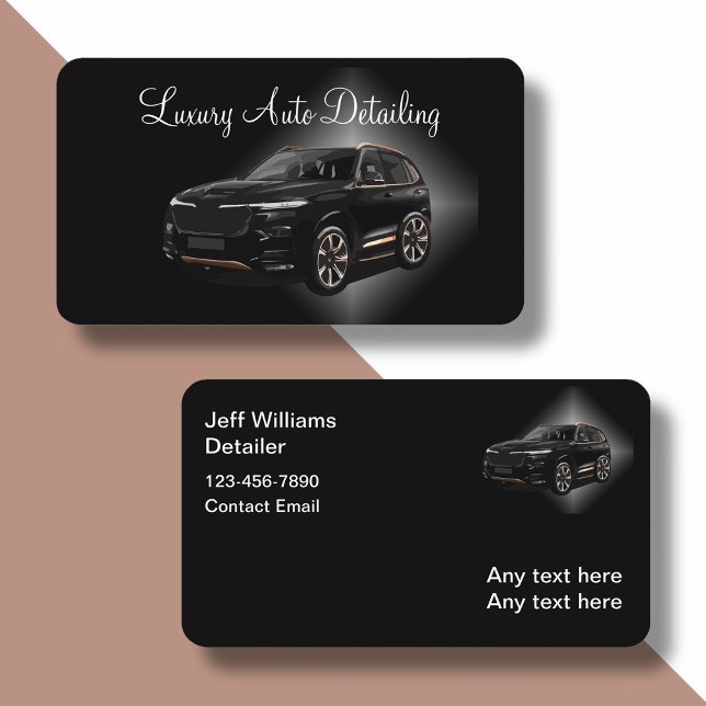 Tarjeta De Visita Lujoso Detallado Automotriz de Lujo (Subido por el creador)