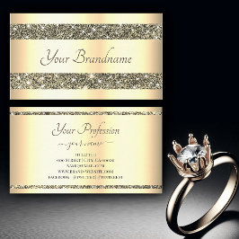 Tarjeta De Visita Lujoso efecto oro Purpurina dorado Estrellas de es