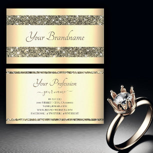 Tarjeta De Visita Lujoso efecto oro Purpurina dorado Estrellas de es