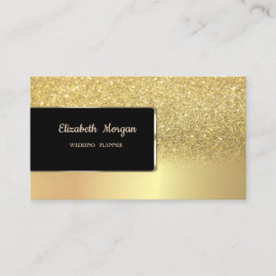 Tarjeta De Visita Lujoso Elegante Chic Dorado Brillo Bokeh Ombre