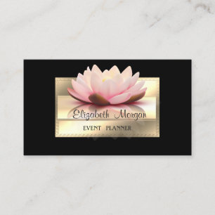 Tarjeta De Visita Lujoso Elegante Estiloso, Marco, Negro, Loto