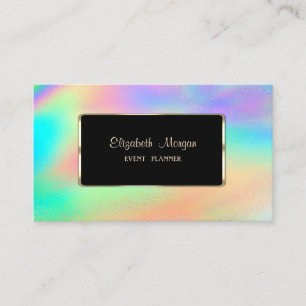 Tarjeta De Visita Lujoso elegante moderno holográfico de colores arc