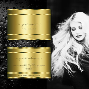 Tarjeta De Visita Lujoso Gold Effect Profesional y Noble