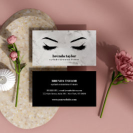 Tarjeta De Visita Lujoso Marble Eyelash Brow bar profesional