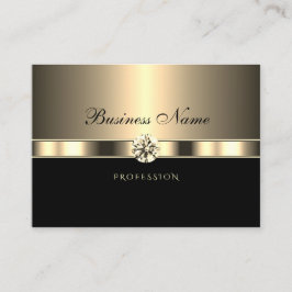 Tarjeta De Visita Lujoso negro dorado con Diamantes de imitación des