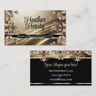 Tarjeta De Visita Lujoso Ornate Platinum Ombre Flourish Deluxe