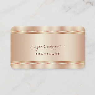 Tarjeta De Visita Lujoso Rosa Gold Shimmer Efecto Profesional