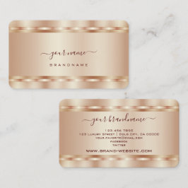 Tarjeta De Visita Lujoso Rosa Gold Shimmer Efecto Profesional
