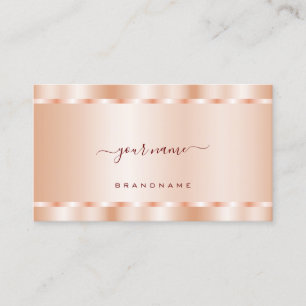 Tarjeta De Visita Lujoso Rosa Gold Shimmer Efecto Profesional