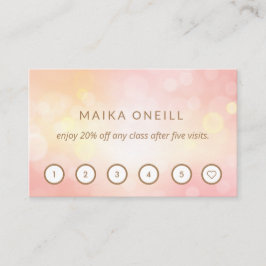 Tarjeta De Visita Lujoso Rubor PINK bokeh wellness masaje yoga