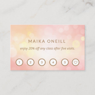 Tarjeta De Visita Lujoso Rubor PINK bokeh wellness masaje yoga