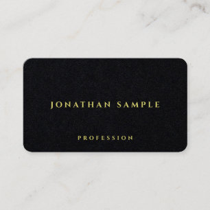 Tarjeta De Visita Lujoso y lujoso papel negro elegante profesional