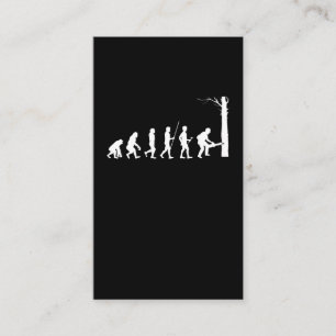 Tarjeta De Visita Lumberjack Evolution Chainsaw Logger Woodworker