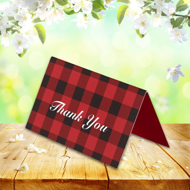 Tarjeta De Visita Lumberjack País Navidades Red Buffalo (Lumberjack Country Christmas Red buffalo plaid Business Card)