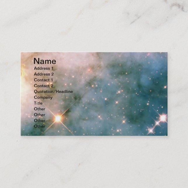 Tarjeta De Visita Luminosa Carina Nebula (Anverso)