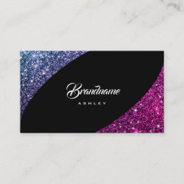 Tarjeta De Visita Luminosas Estrellas Purpurinas Pink Purple Shimmer