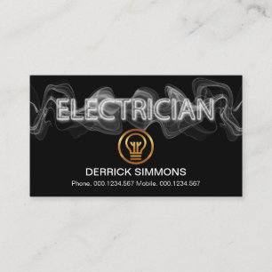 Tarjeta De Visita Luminoso electricista de luz eléctrica