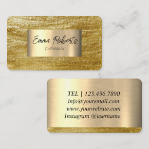 Tarjeta De Visita Luminoso oro pulido de lujo