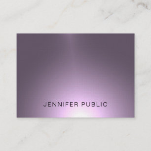 Tarjeta De Visita Luminoso Purple Elite Glam Diseño Profesional de L