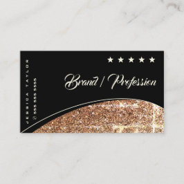 Tarjeta De Visita Luminoso Purpurina de oro destruido elegante Shimm