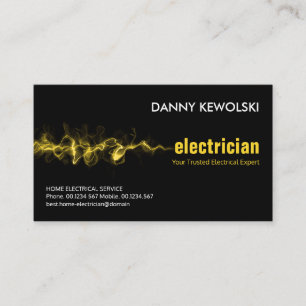 Tarjeta De Visita Luminoso Rayo Eléctrico, Electricista