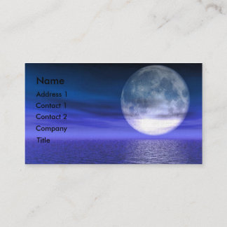 Tarjeta De Visita Luna azul