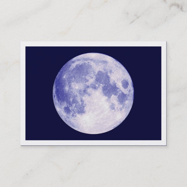Tarjeta De Visita Luna azul, mini foto (Anverso)