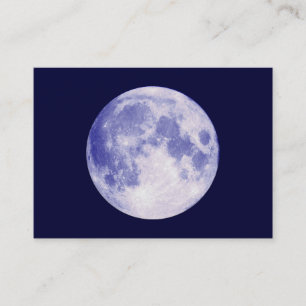 Tarjeta De Visita Luna azul, mini foto