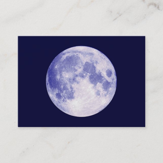 Tarjeta De Visita Luna azul, mini foto (Anverso)