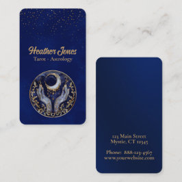 Tarjeta De Visita Luna celeste con manos
