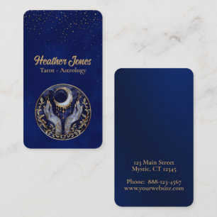 Tarjeta De Visita Luna celeste con manos