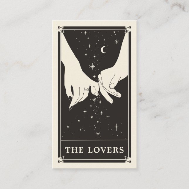Tarjeta De Visita Luna Celestial Tarot Wedding Save the Date Card (Anverso)
