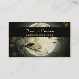 Tarjeta De Visita Luna completa con murciélagos y profesional de Rav