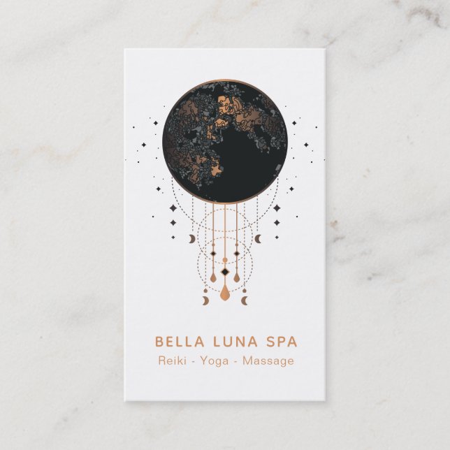 Tarjeta De Visita *~* Luna de chamán del Universo Lunar Cósmico (Anverso)