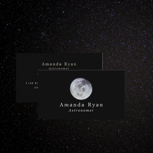 Tarjeta De Visita Luna de la Tierra, astronomía (Subido por el creador)