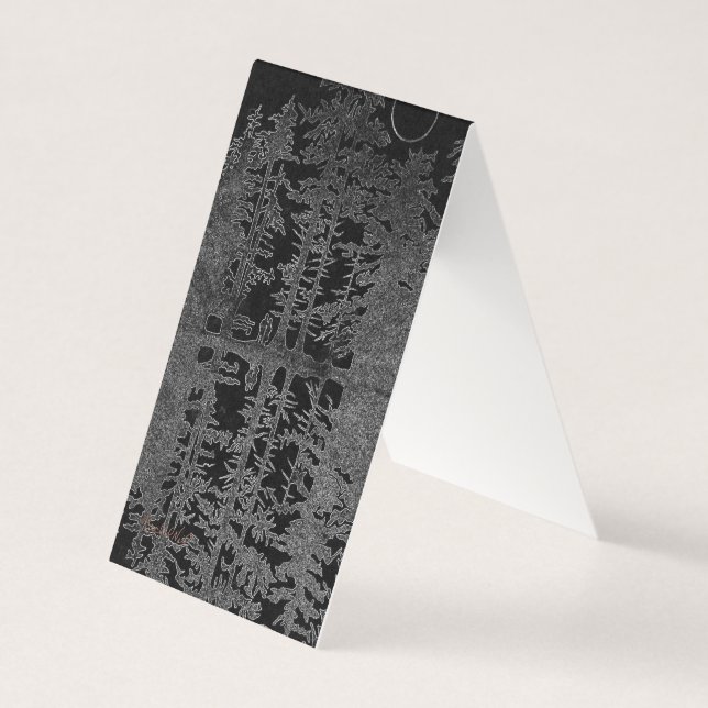 Tarjeta De Visita luna de miel, bosque encantado, arte del bosque (Anverso)