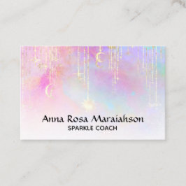 Tarjeta De Visita *~* Luna de sol de Purpurina de espuma de oro de u