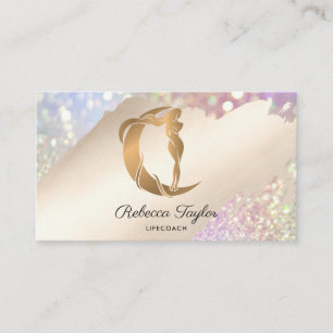 Tarjeta De Visita luna de yoga diosa mística celestial femenina