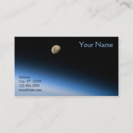 Tarjeta De Visita Luna gibosa desde órbita