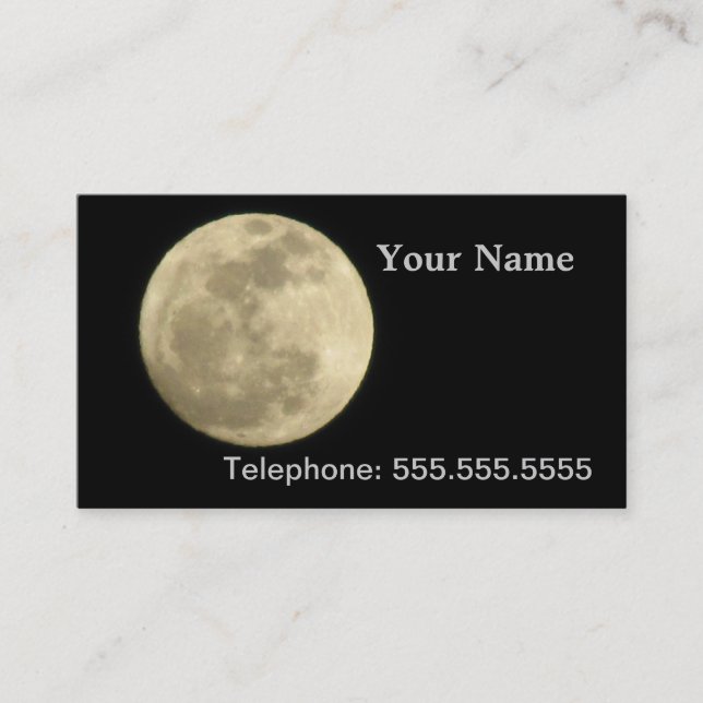 Tarjeta De Visita Luna Llena (Anverso)
