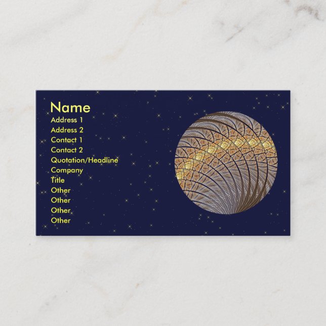 Tarjeta De Visita Luna reservada del lobo (Anverso)