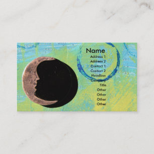Tarjeta De Visita Luna sobre la pintura abstracta
