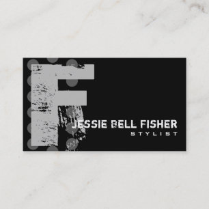 Tarjeta De Visita Lunar apenado - monograma F