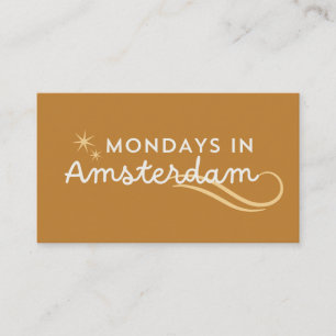 Tarjeta De Visita Lunes en amsterdam