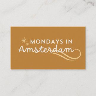 Tarjeta De Visita Lunes en amsterdam