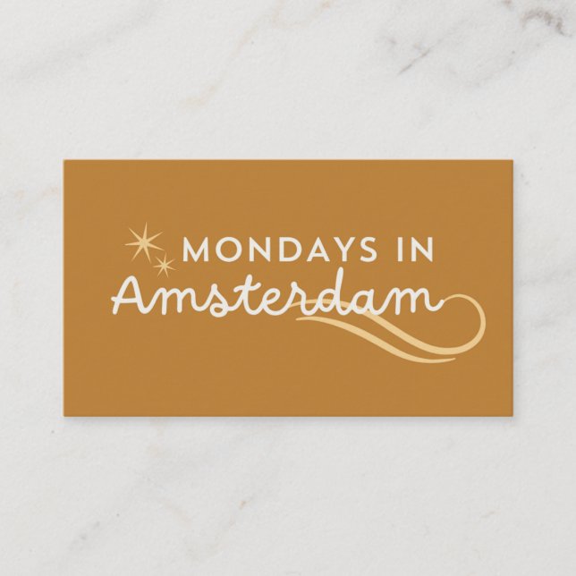 Tarjeta De Visita Lunes en amsterdam (Anverso)