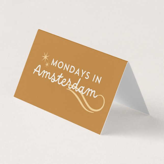 Tarjeta De Visita Lunes en amsterdam (Anverso)