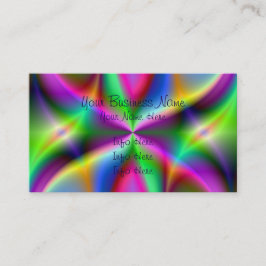 Tarjeta De Visita Lustre metálico colorido del fractal